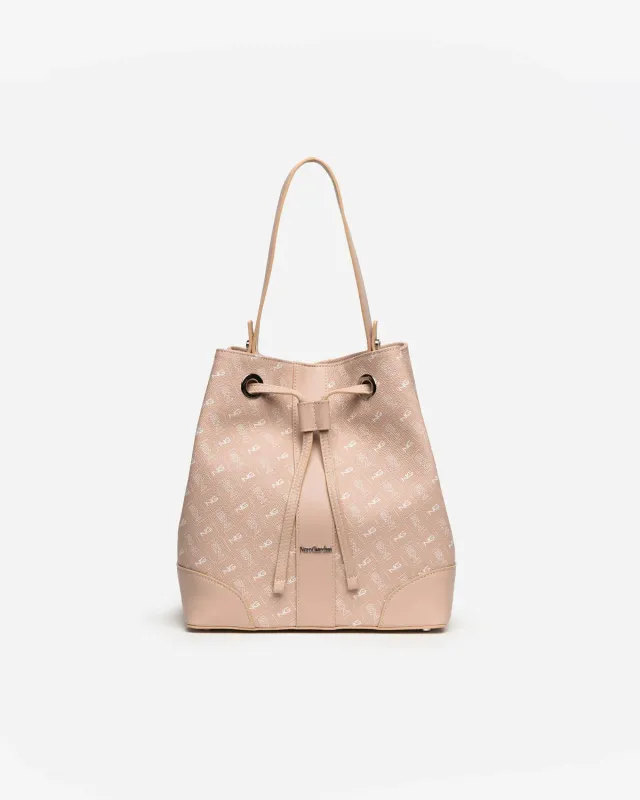 NeroGiardini geanta piele tip galeata monogram marime unica