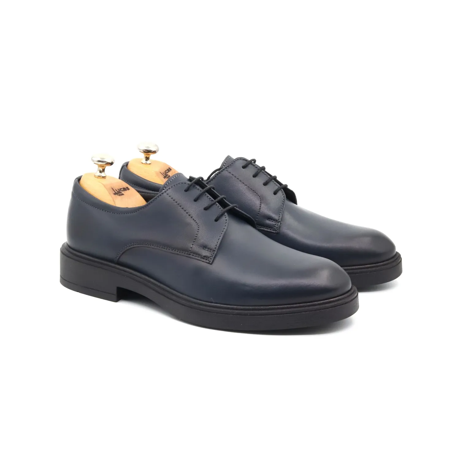 Lucas Shoes 346 Casual pantofi piele aldi blue talpă ușoară