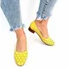 Catinca Shoes T9 G pantofi dama perforati piele galbena