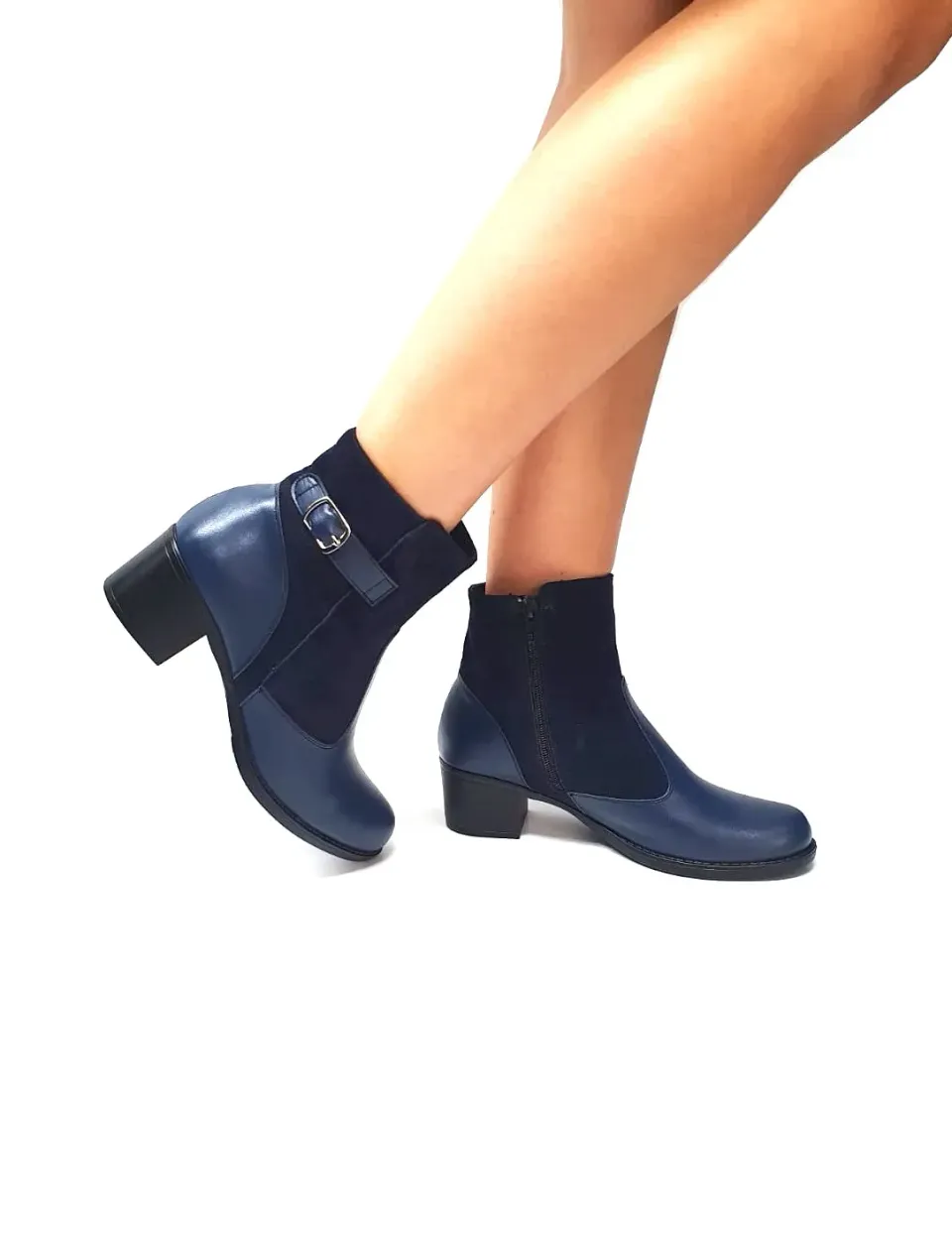 Catinca Shoes GX52 BBA ghete piele naturala blue box