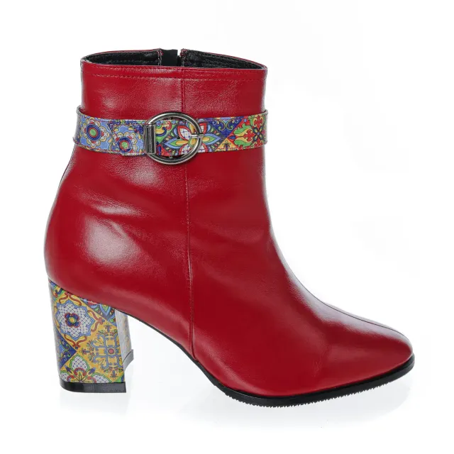 Catinca Shoes GX43 R3D ghete dama piele rosu box