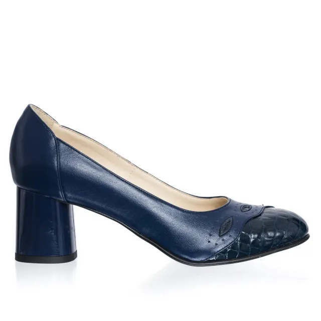 Catinca Shoes 03 ABC pantofi damă albastru piele naturală