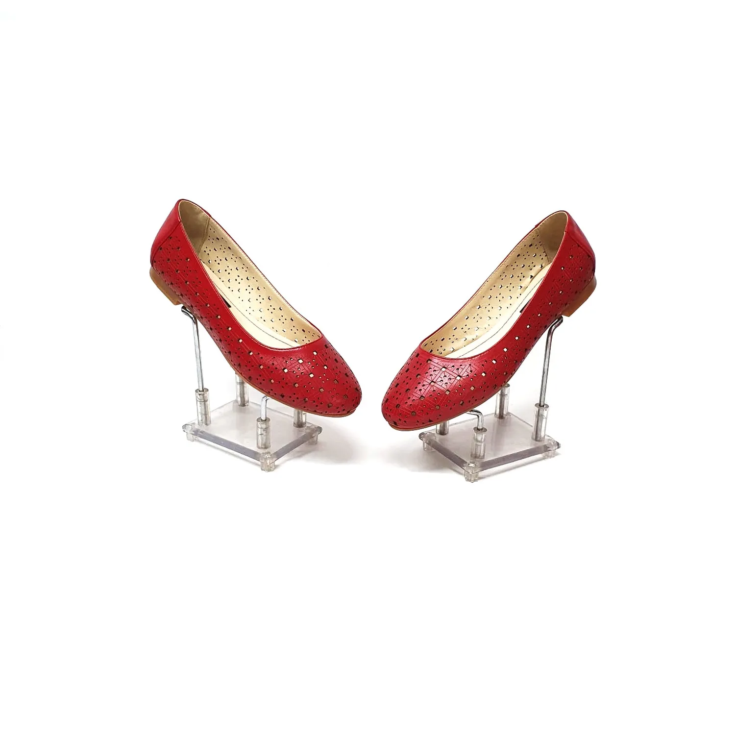 Catinca Shoes BL6R balerini dama piele rosie naturala