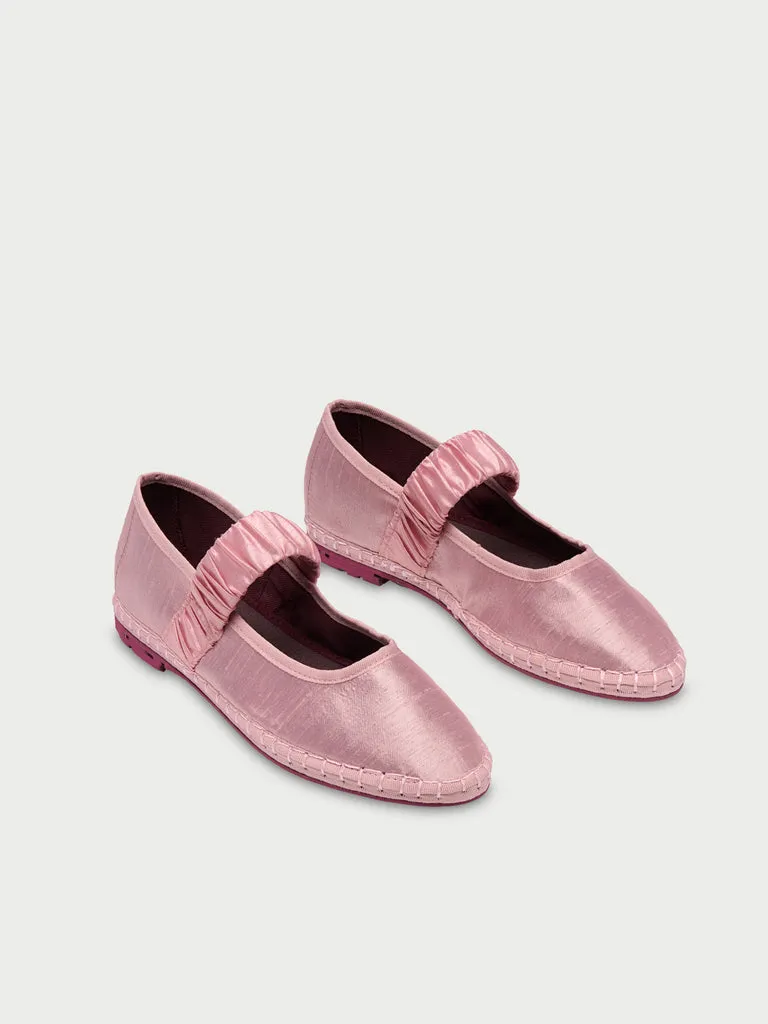 Flagelus Mafalda Peony pantofi roz catifea siret