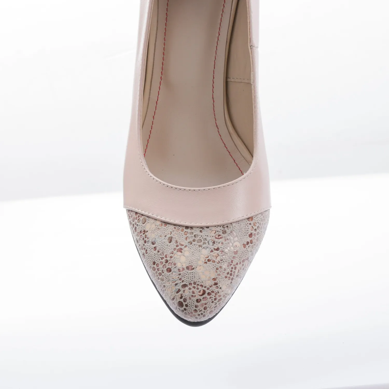 Catinca Shoes A73 NUFA pantofi dama piele nude auriu