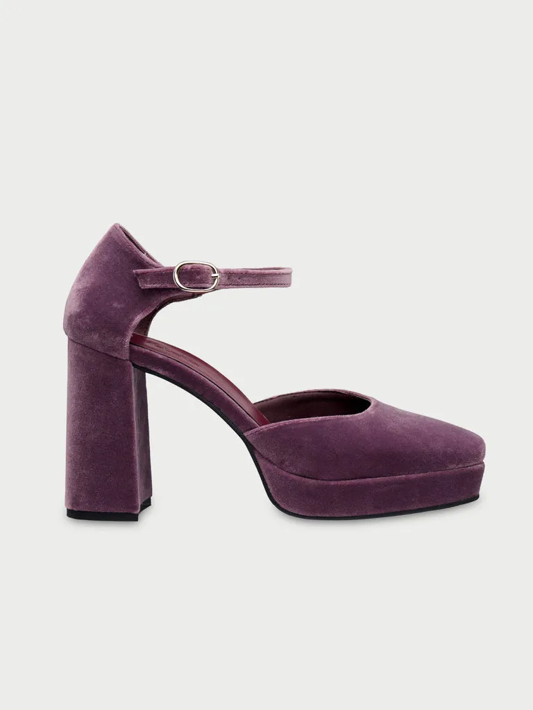 Flagelus Flamenco Heels pantofi lila catifea toc 9cm