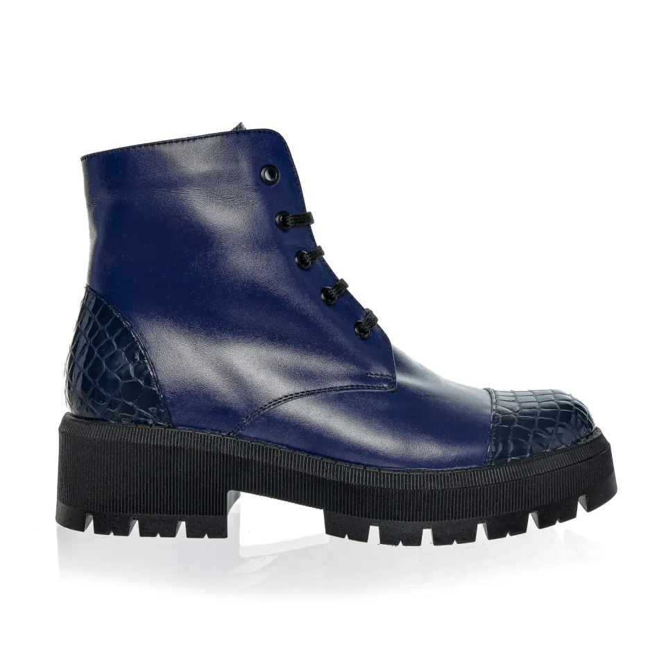 Catinca Shoes BC26 BBC bocanci albastri croco piele