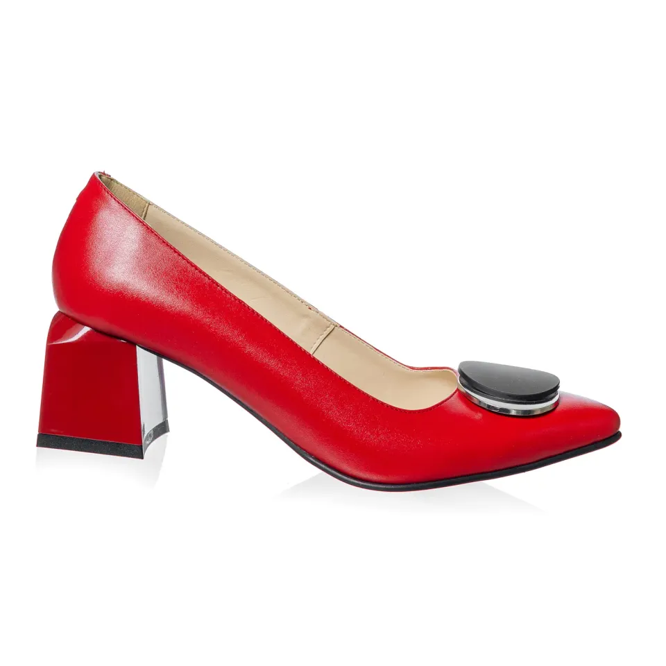 Catinca Shoes A33 RB pantofi damă piele roșu