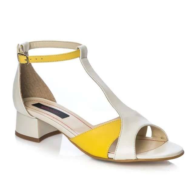 Catinca Shoes S1 BG sandale dama piele bej galben