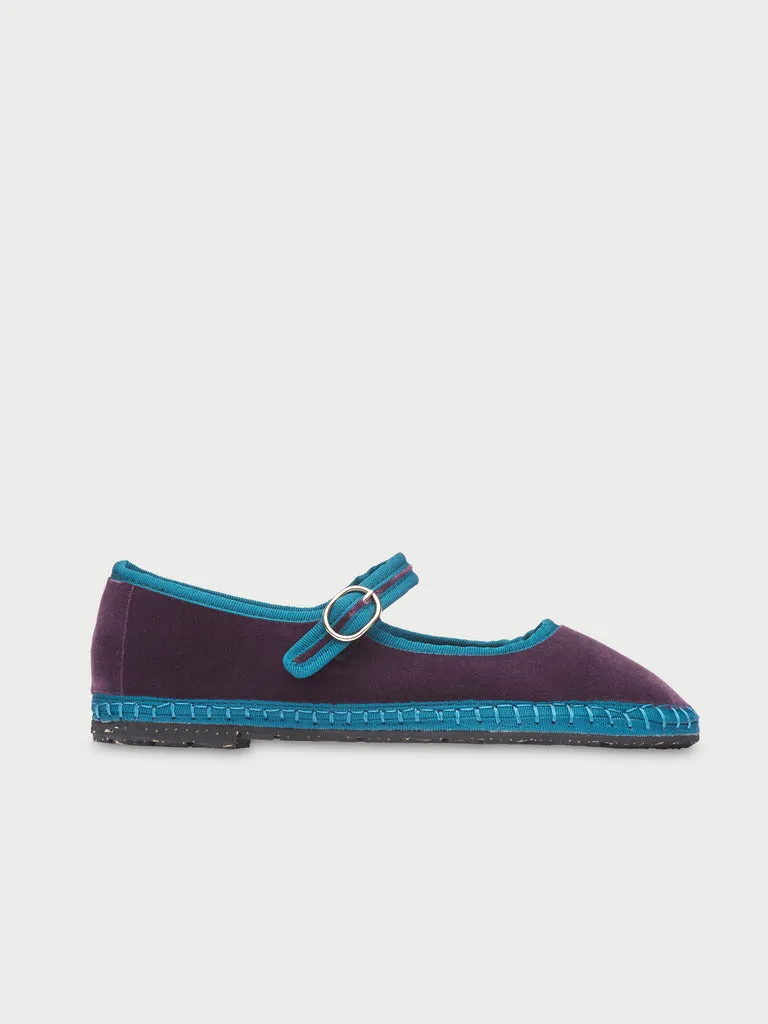Flagelus Haiku pantofi Mary Jane mov din catifea