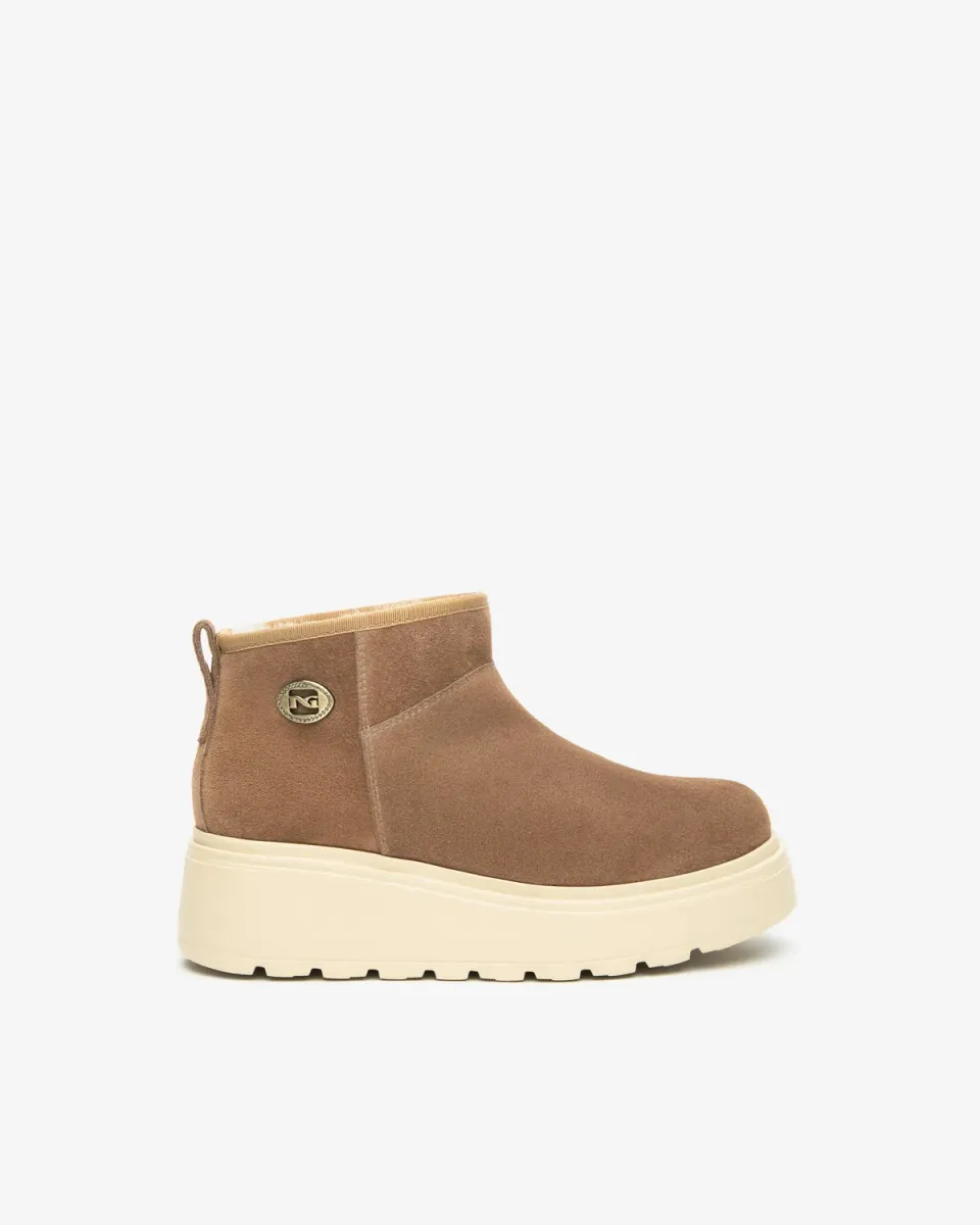 Botine damă velur NeroGiardini platformă 55 mm