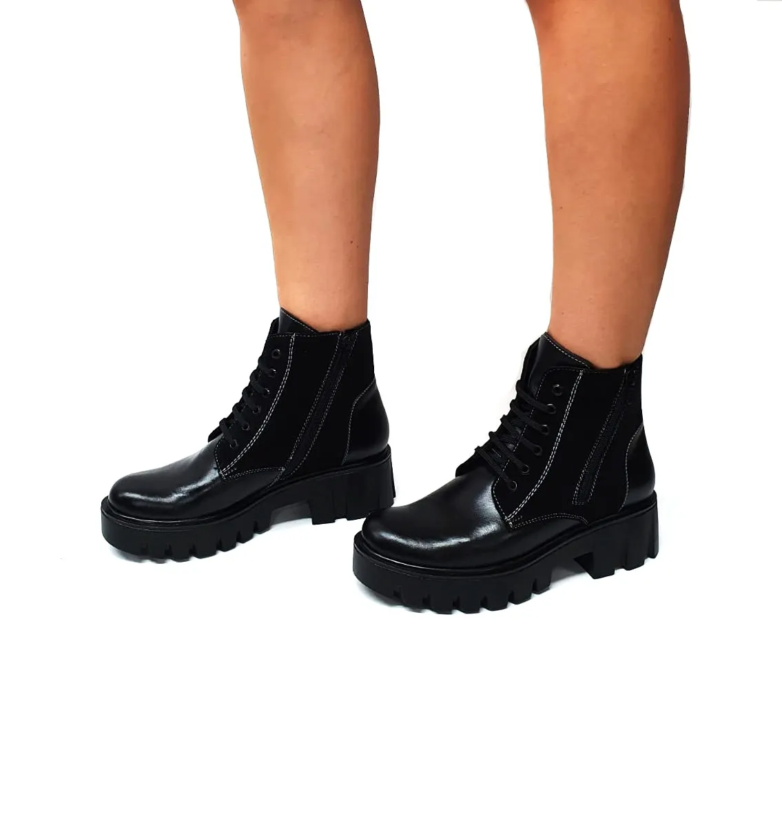 Catinca Shoes BC35 NBA bocanci dama piele negru box