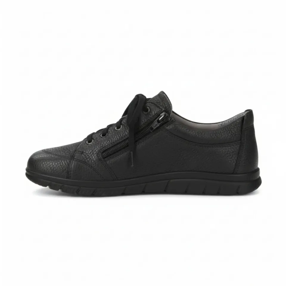 BÄR Lifestyle Miriam sneakers damă negri piele fermoar