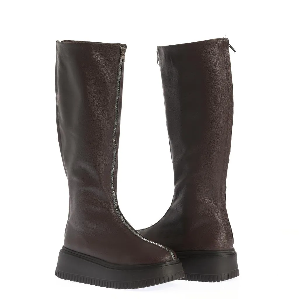 Ana Urbana Shoes Anne Marie cizme maro piele