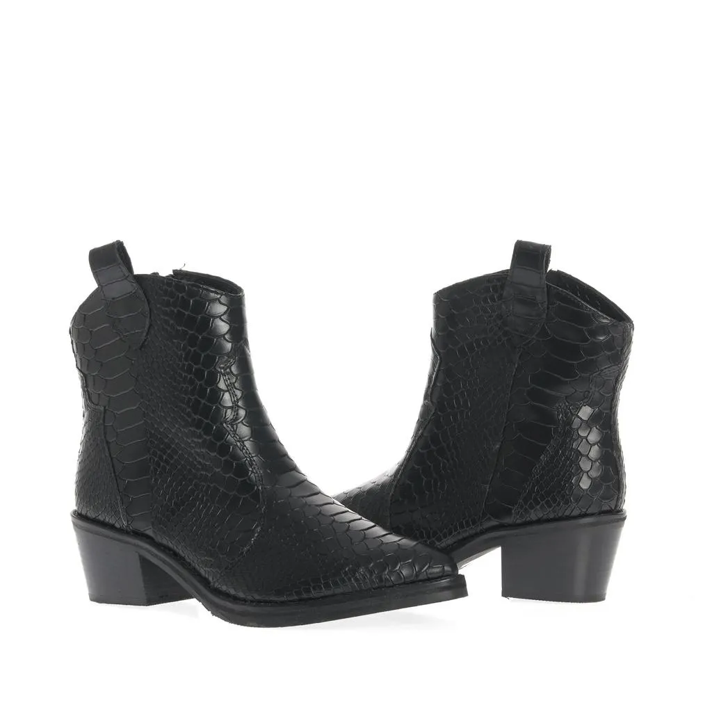 Ana Urbana Shoes Brussels ciocate negre toc mic gros