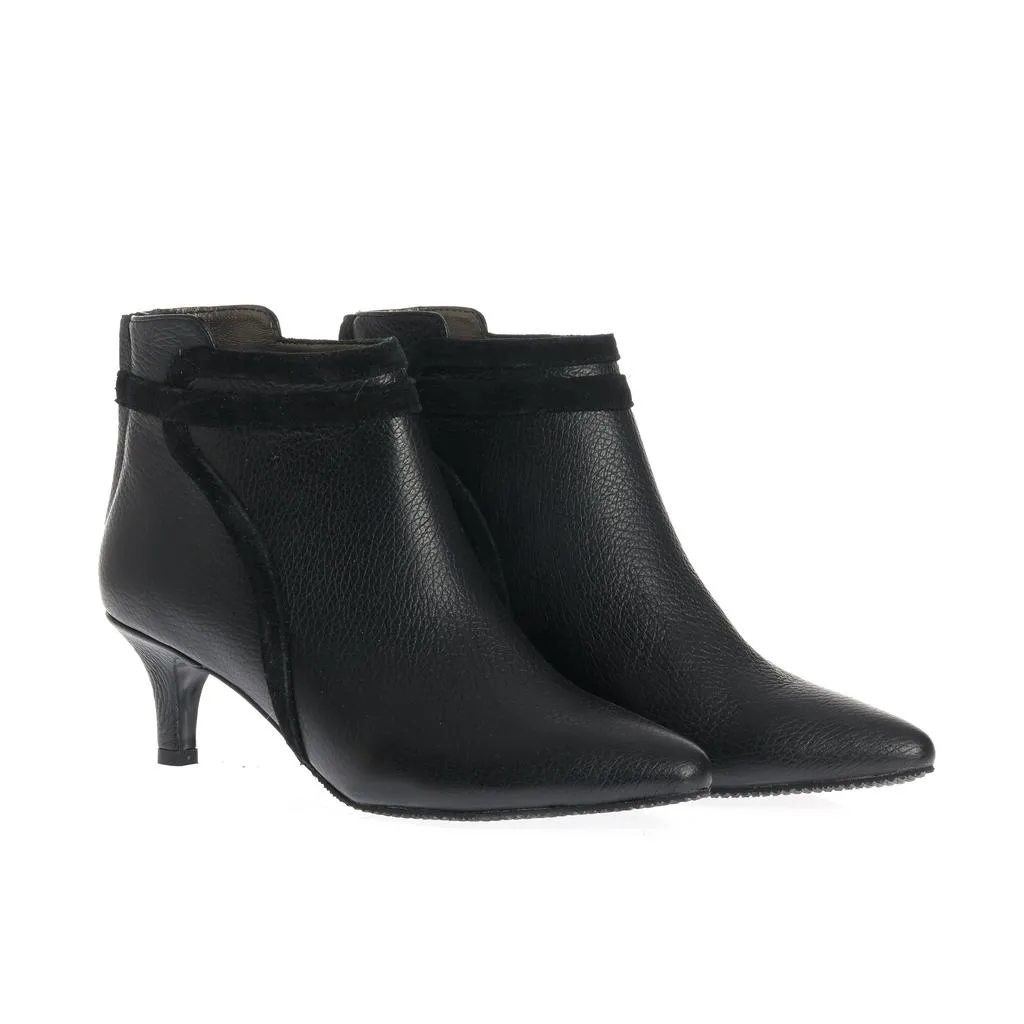 Ana Urbana Shoes Phoenix botine piele negre toc mic