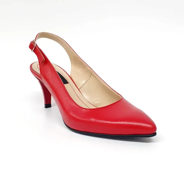 Catinca Shoes D24 RB sandale damă piele roșie box