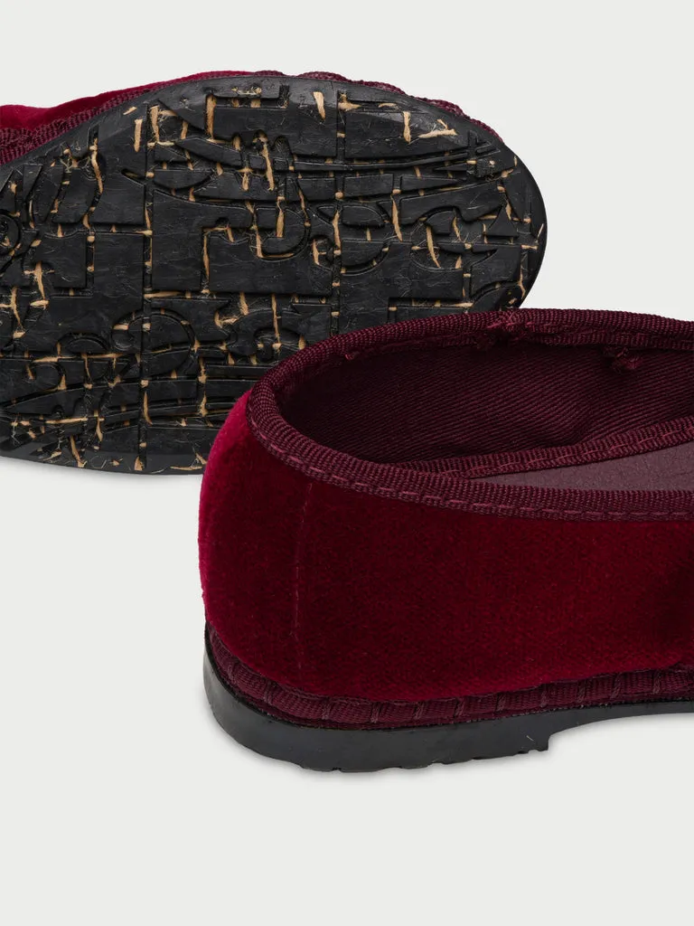 Flagelus Athos Kids mocasini bordo catifea