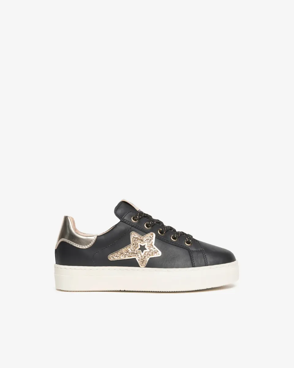 NeroGiardini Teen sneakers fete piele cu fermoar