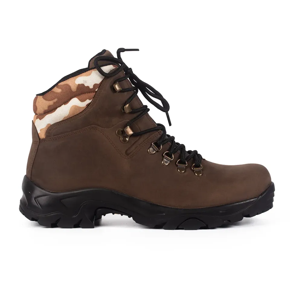 Lucas Shoes 384 bocanci barbati maro camuflaj piele bufo
