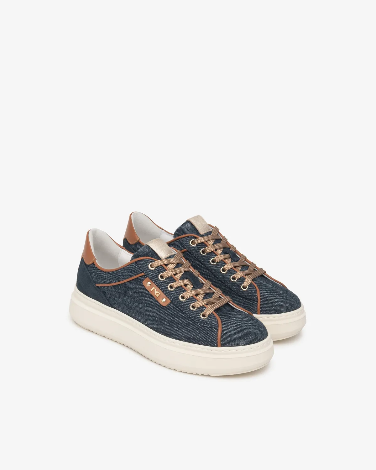 NeroGiardini sneakers dama piele si textil primavara
