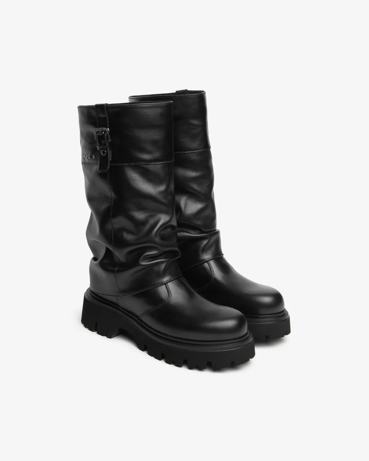 NeroGiardini cizme piele damă biker toc 55 mm