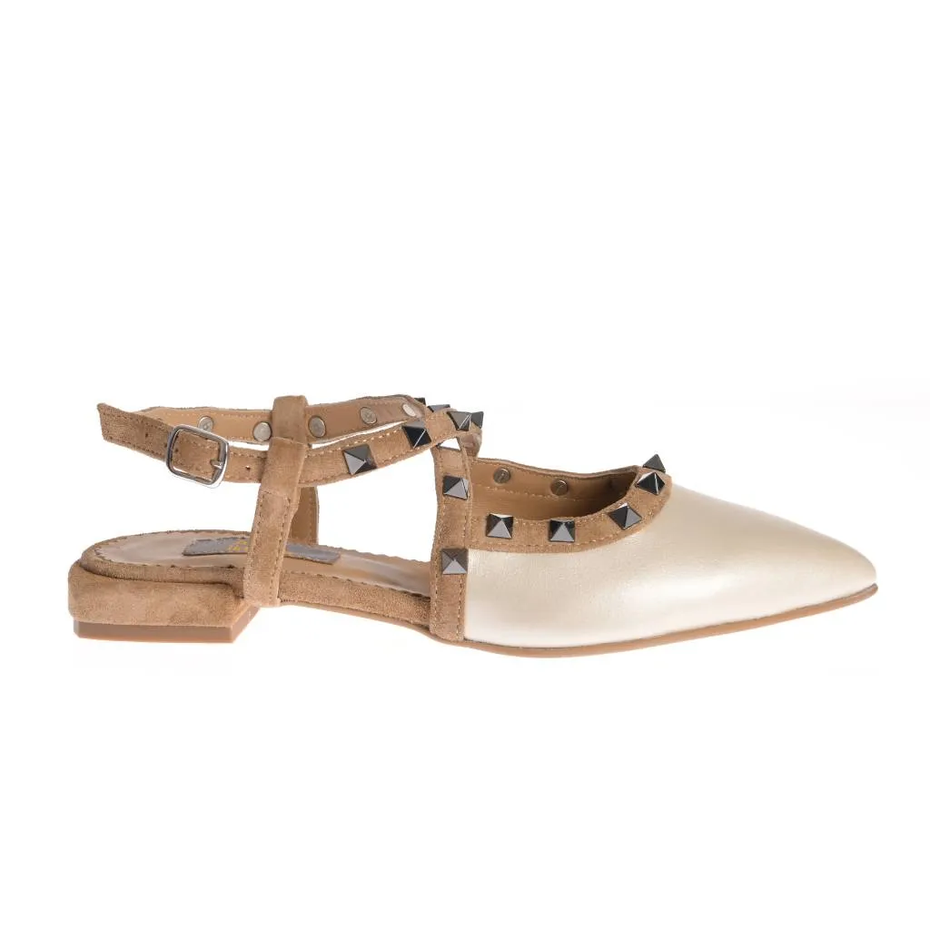Ana Urbana Barcelona sandale piele nude cu tinte