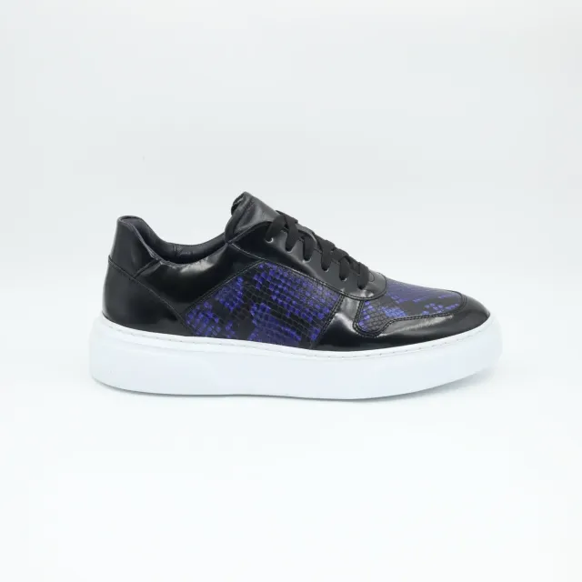 Sneakers Lucas Shoes 001 Blue Snake piele