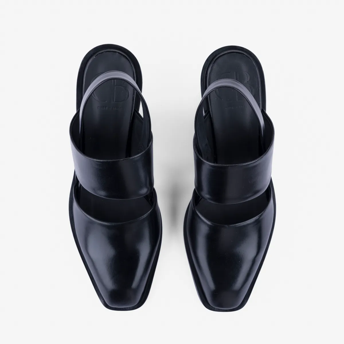 Cecilia Bringheli Marte pantofi slingback piele neagră toc 5cm