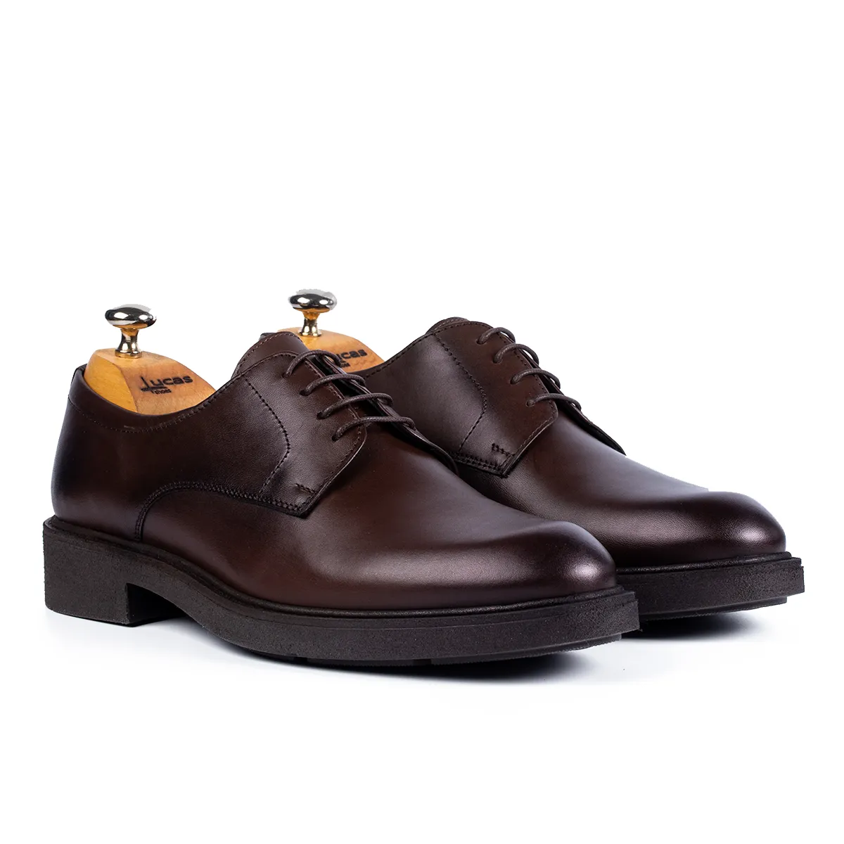 Lucas Shoes 346 Elegant pantofi piele maro talpă ușoară