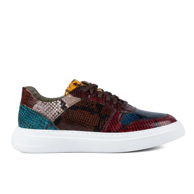Lucas Shoes 001 Chile sneakers barbati maro croco piele