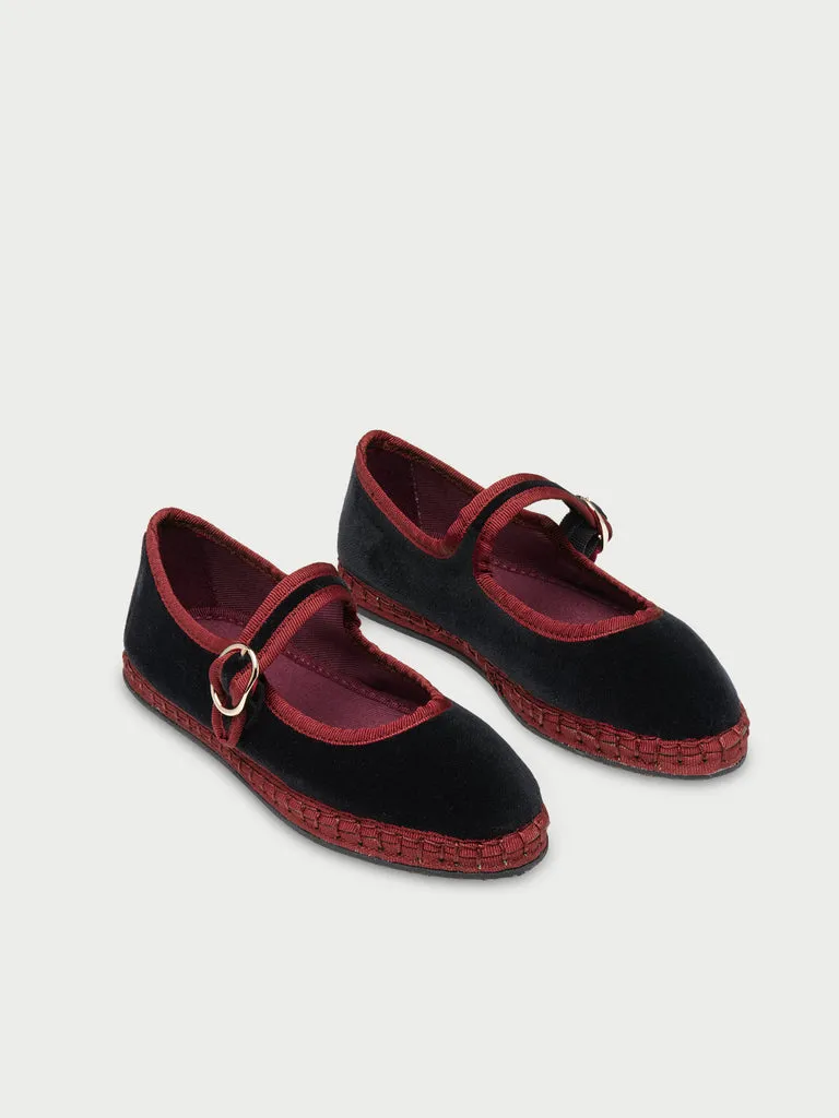 Flagelus Flaminia Kids pantofi copii bleumarin catifea