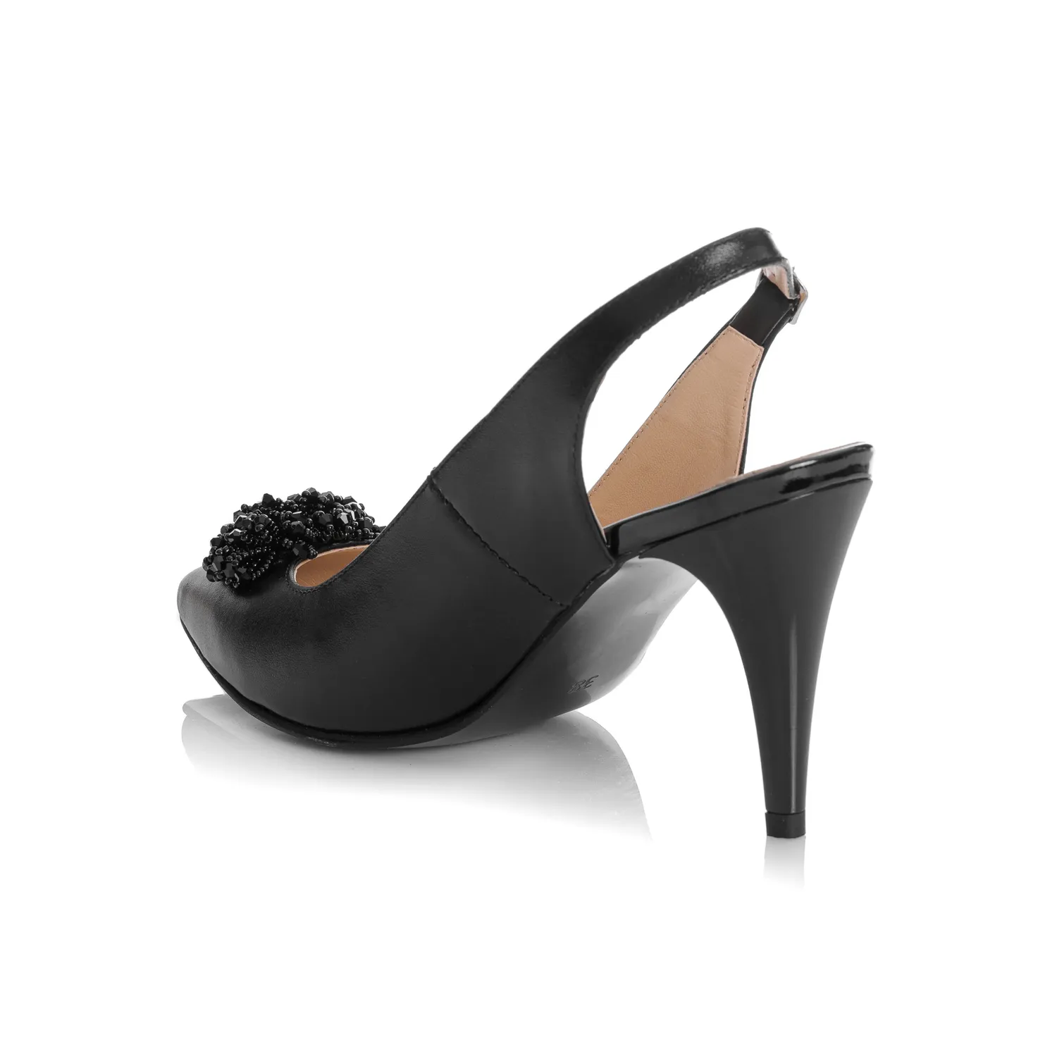 Catinca Shoes D45 N sandale dama negru piele naturala
