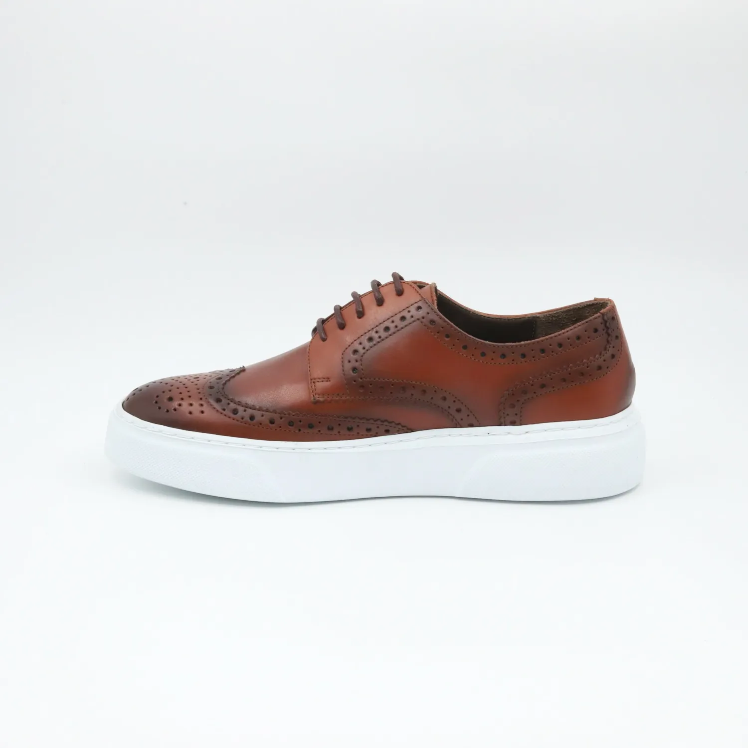 Lucas Shoes 519 sneakers coniac piele naturala