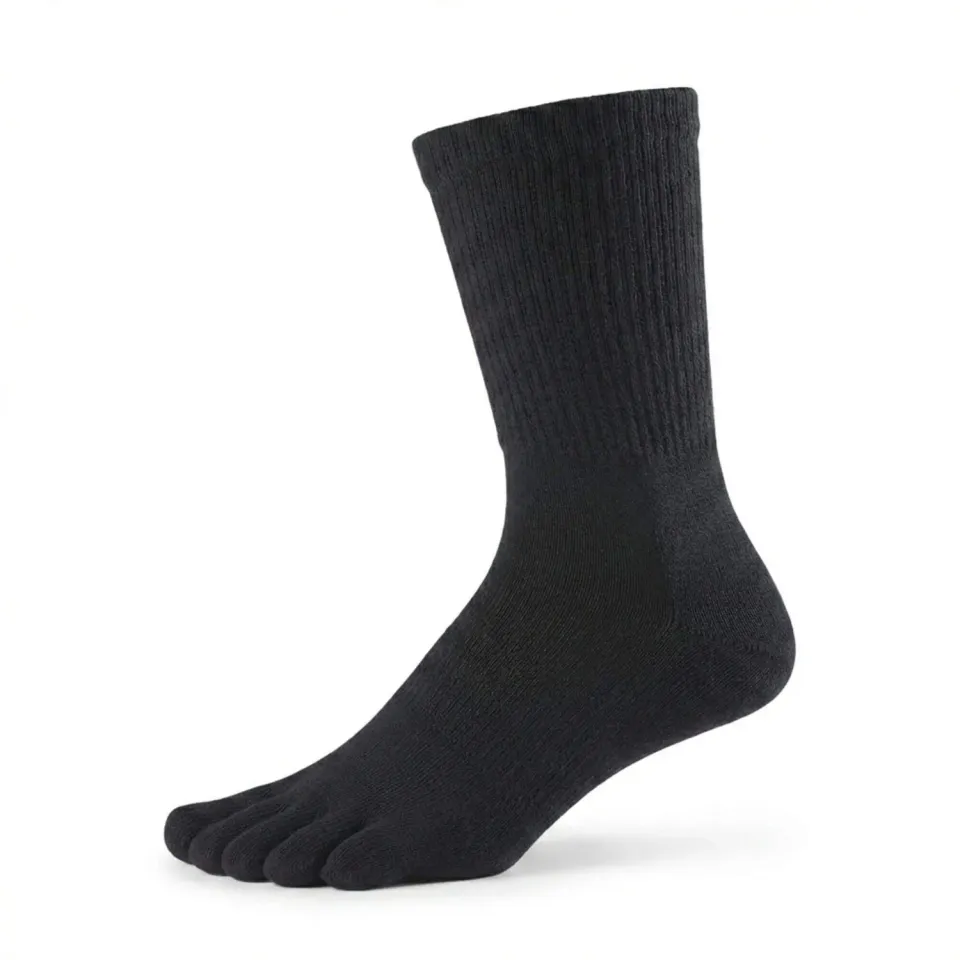 Bär Relax Midi sosete cu degete negre bumbac