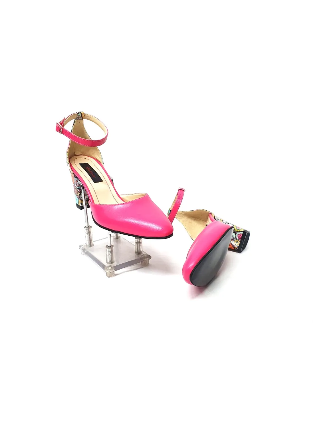 Catinca Shoes D14 RP3D sandale dama piele roz patratele 3D