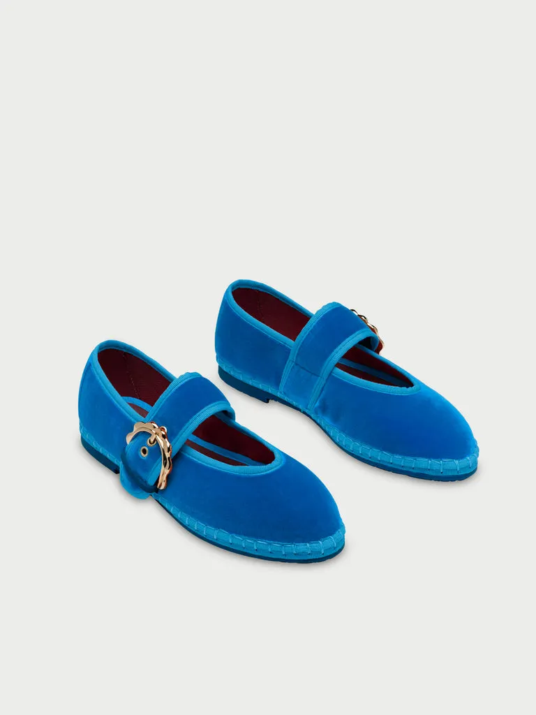 Flagelus Lady Sophie Blue pantofi Mary Jane albastri