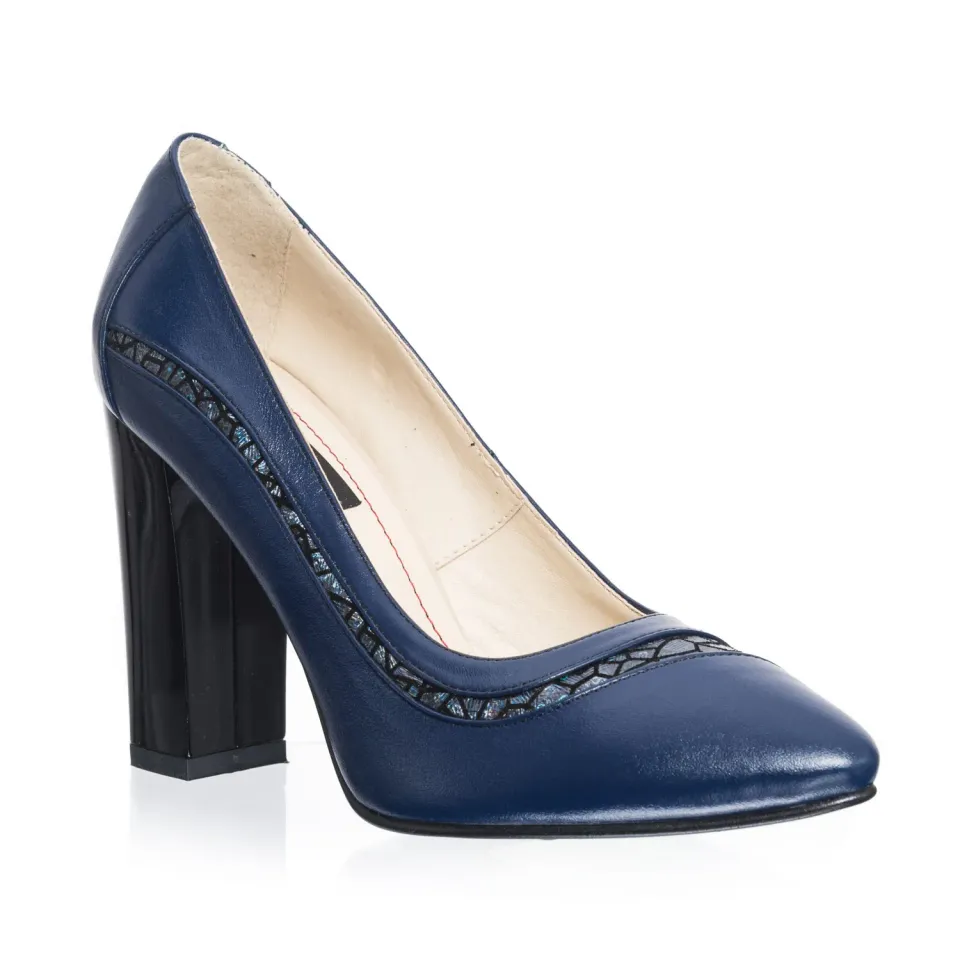 Catinca Shoes 163 AS pantofi dama piele albastru solzi