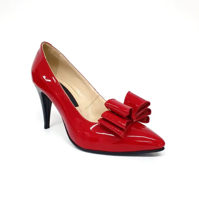 Catinca Shoes A15 RL pantofi dama rosu lac piele naturala