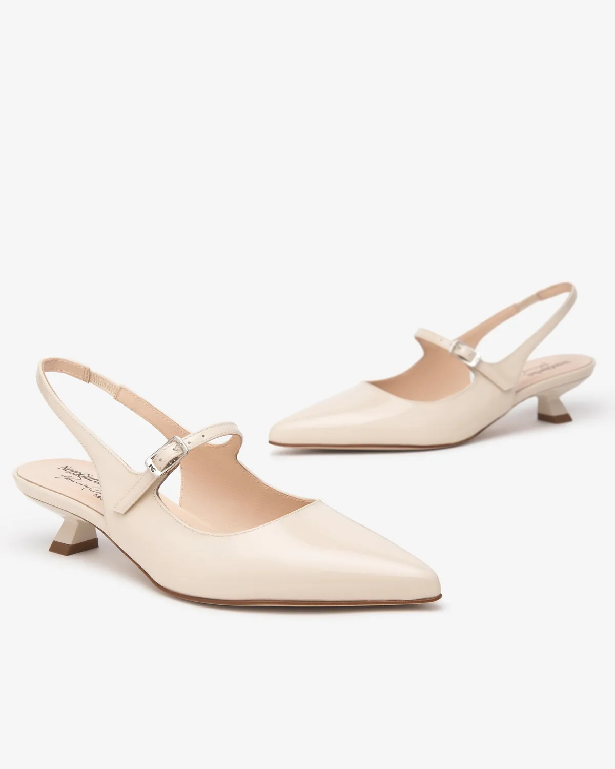 Pantofi slingback damă NeroGiardini piele lăcuită