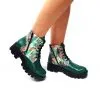 Catinca Shoes BC35 VPV bocanci dama piele naturala verde pictura