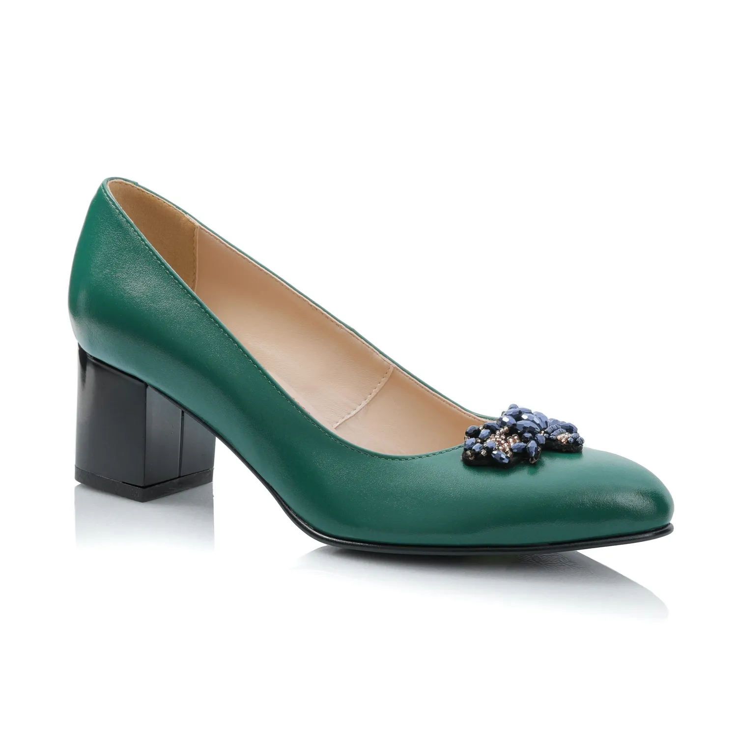 Catinca Shoes A62 VB pantofi dama piele verde box