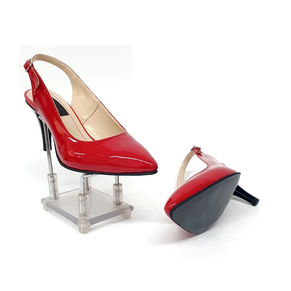 Catinca Shoes D24 RL sandale damă piele roșu lac