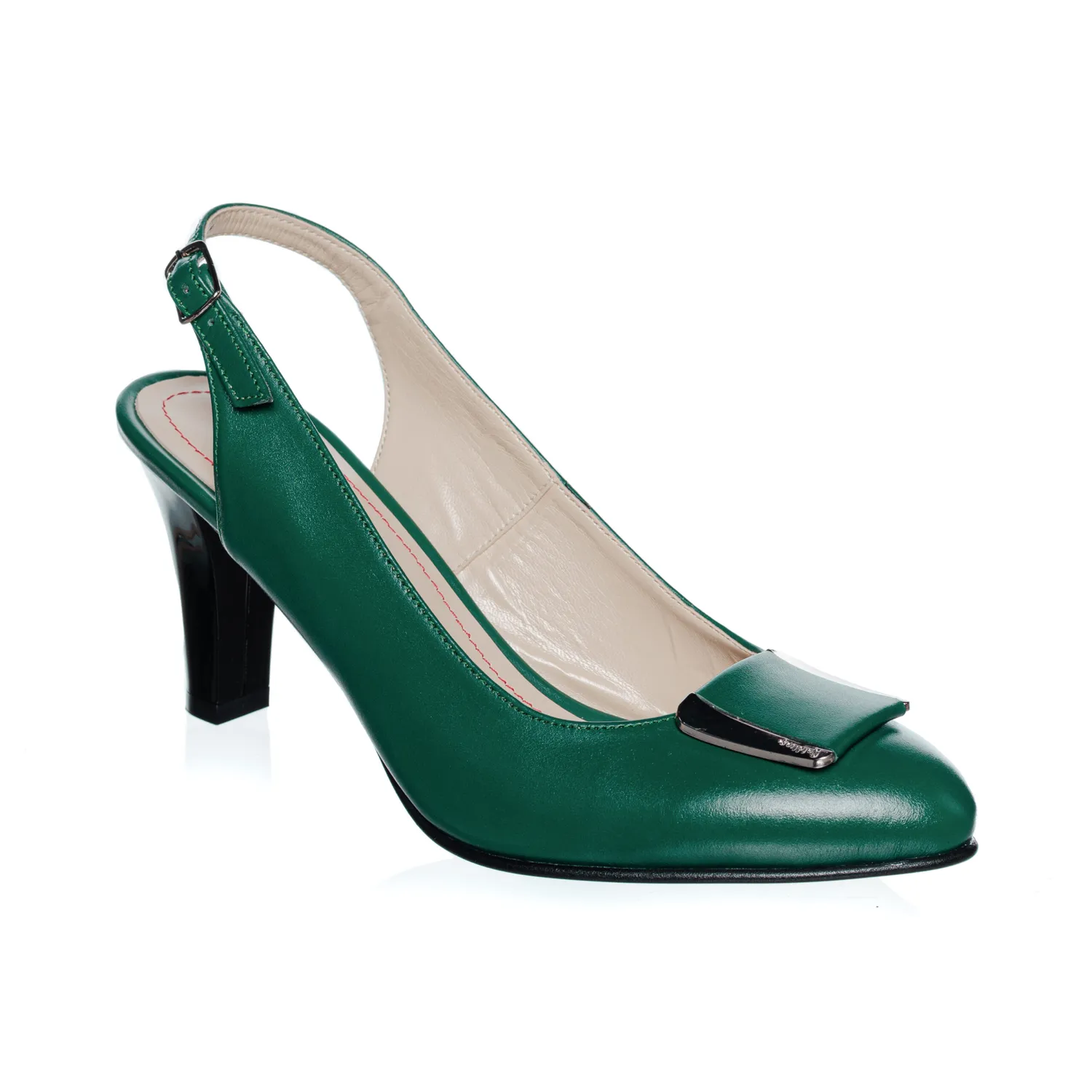 Catinca Shoes D40 VB sandale dama verde piele naturala