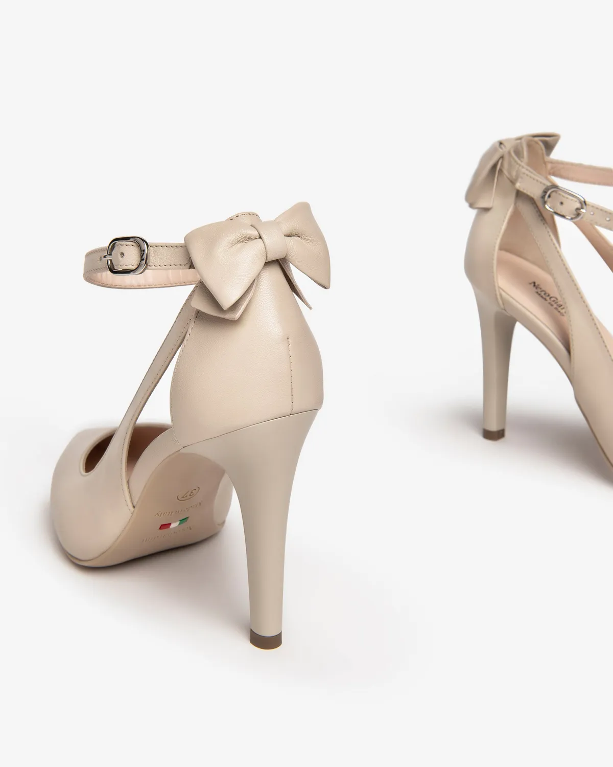 NeroGiardini Premium pantofi dama piele toc nunta