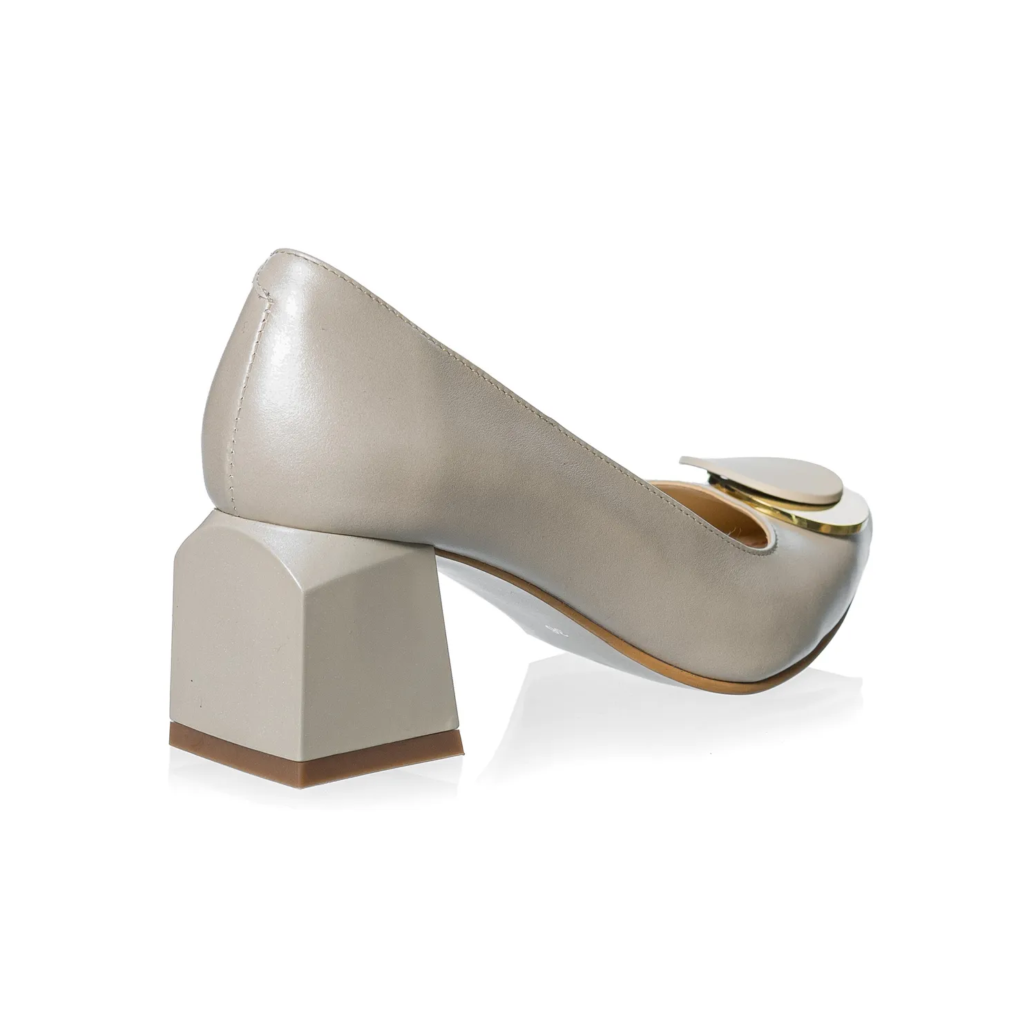 Catinca Shoes A33 pantofi dama bej sidef piele naturala
