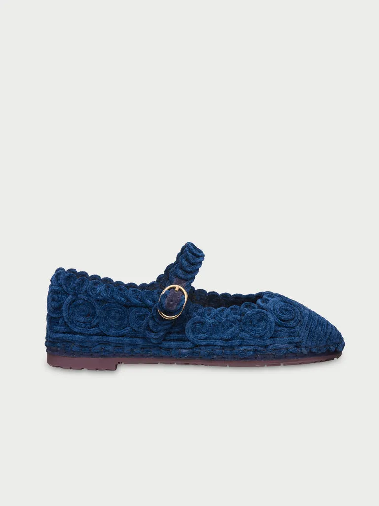 Flagelus Kyra Navy pantofi Mary Jane bleumarin