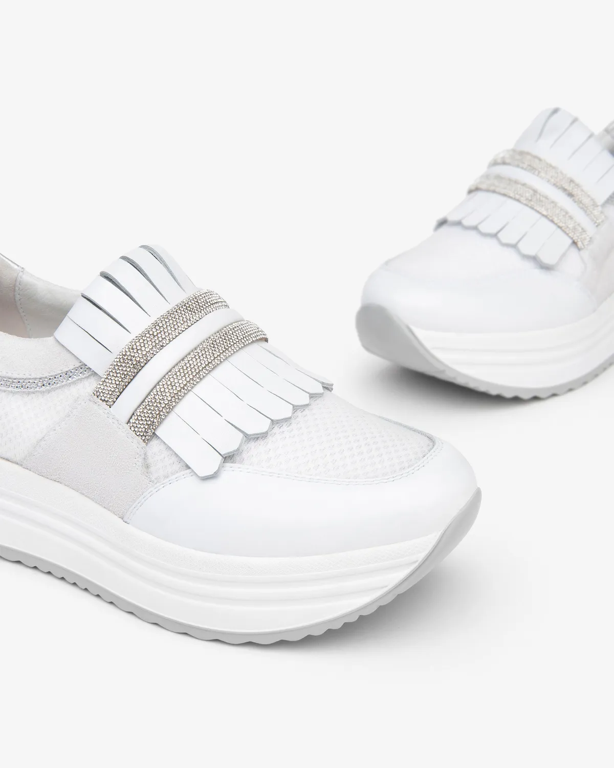 NeroGiardini sneakers piele dama cu branț DryGo