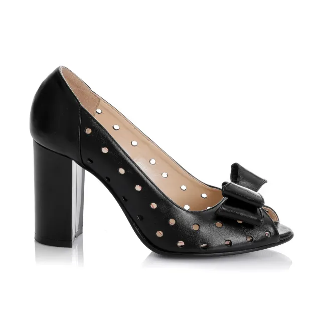 Catinca Shoes F23 NB pantofi dama piele negru box