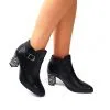 Catinca Shoes GX35 NT botine piele negru triunghiuri